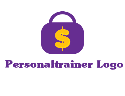 dollar sign on a handbag icon