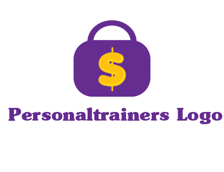 dollar sign on a handbag icon