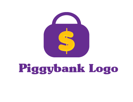 dollar sign on a handbag icon