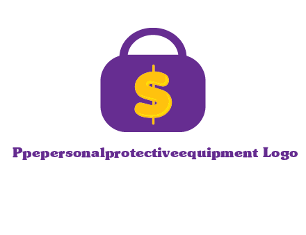 dollar sign on a handbag icon
