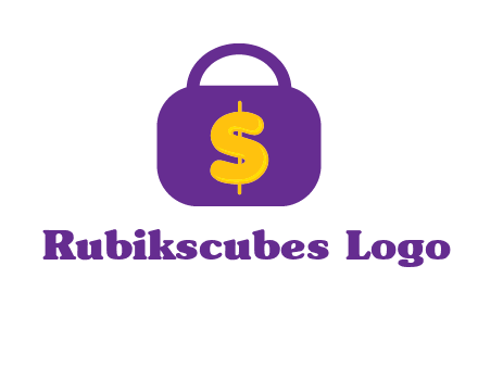 dollar sign on a handbag icon