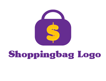 dollar sign on a handbag icon