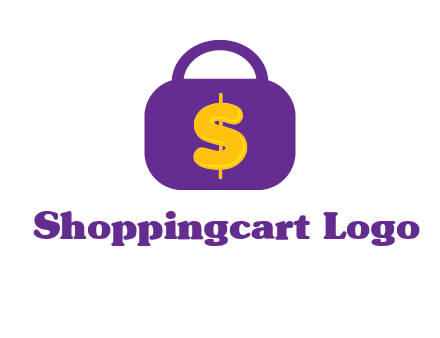 dollar sign on a handbag icon