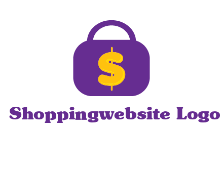 dollar sign on a handbag icon