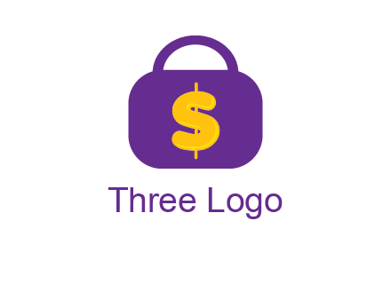 dollar sign on a handbag icon