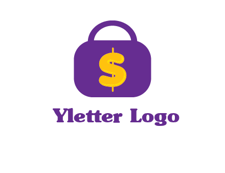 dollar sign on a handbag icon
