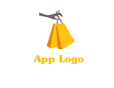 hand picking shopping bags vector