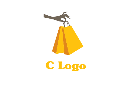 hand picking shopping bags vector