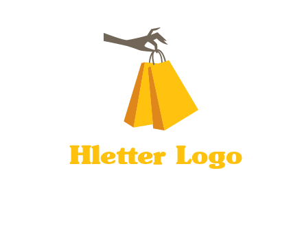 hand picking shopping bags vector