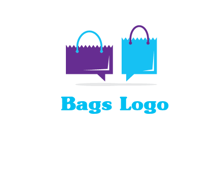 chatting paper bags icon