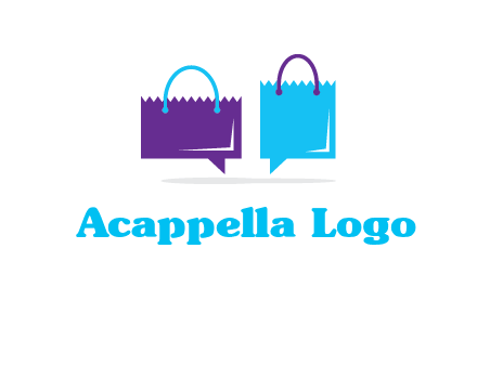 chatting paper bags icon