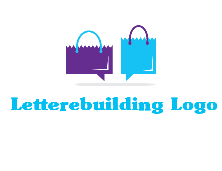 chatting paper bags icon