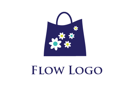 flowers design hand bag icon