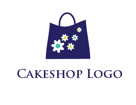flowers design hand bag icon