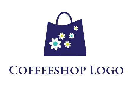 flowers design hand bag icon