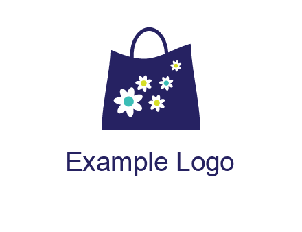 flowers design hand bag icon