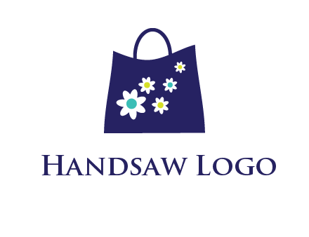 flowers design hand bag icon