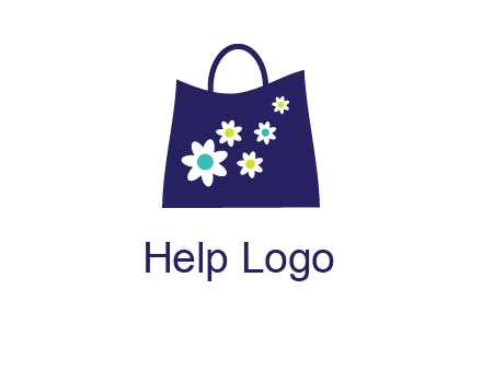 flowers design hand bag icon