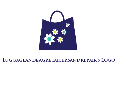 flowers design hand bag icon