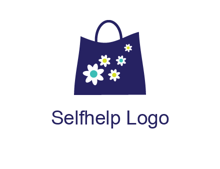flowers design hand bag icon