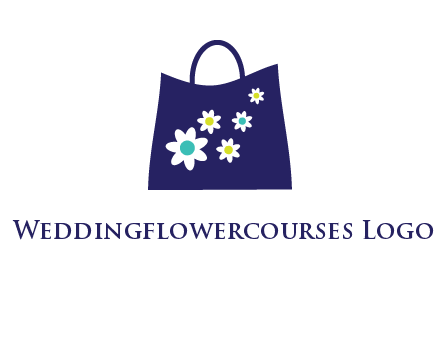 flowers design hand bag icon