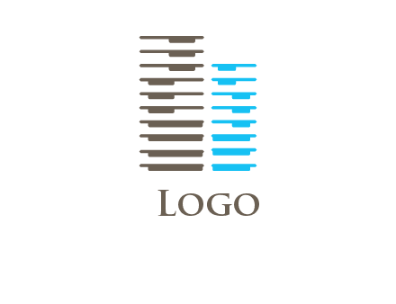 abstract buildings under construction logo