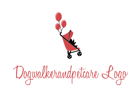 baby carriage with balloons