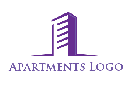 abstract building in perspective logo