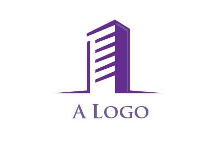 abstract building in perspective logo