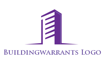 abstract building in perspective logo