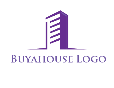 abstract building in perspective logo