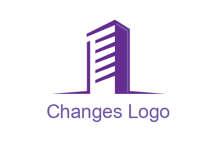 abstract building in perspective logo