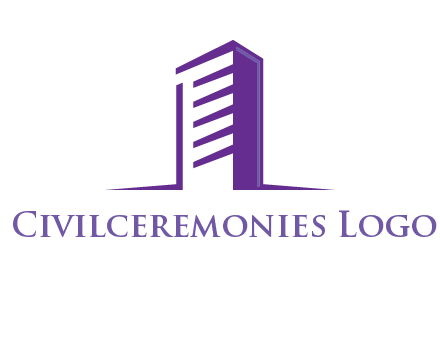 abstract building in perspective logo