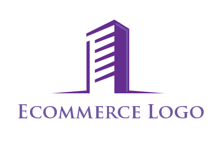 abstract building in perspective logo