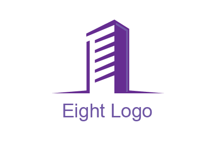 abstract building in perspective logo