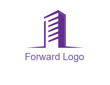 abstract building in perspective logo