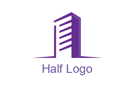 abstract building in perspective logo