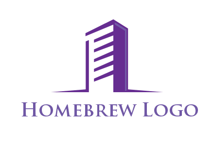 abstract building in perspective logo