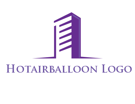 abstract building in perspective logo