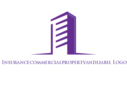 abstract building in perspective logo