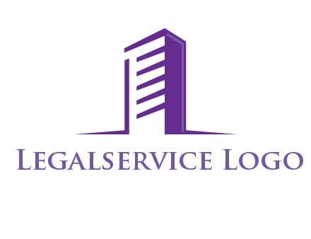 abstract building in perspective logo