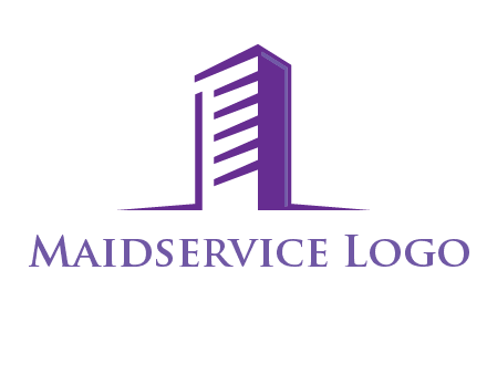 abstract building in perspective logo