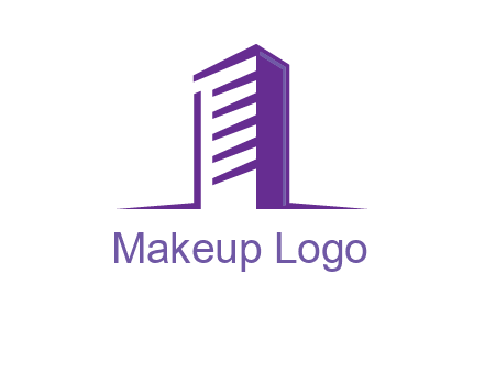 abstract building in perspective logo