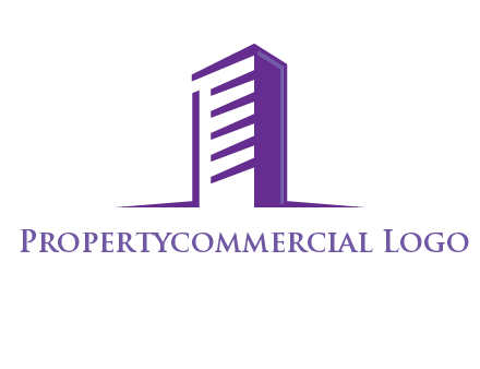 abstract building in perspective logo
