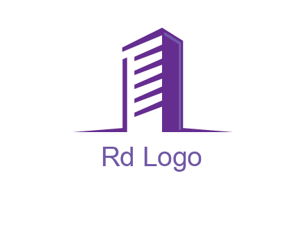 abstract building in perspective logo