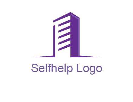 abstract building in perspective logo