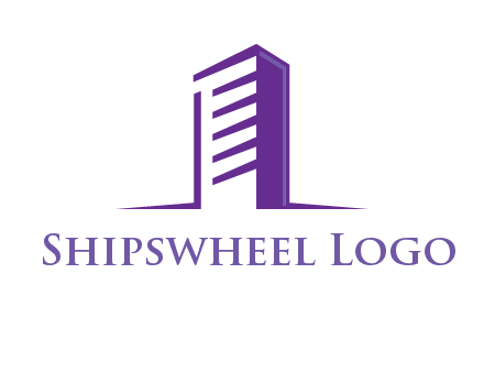 abstract building in perspective logo