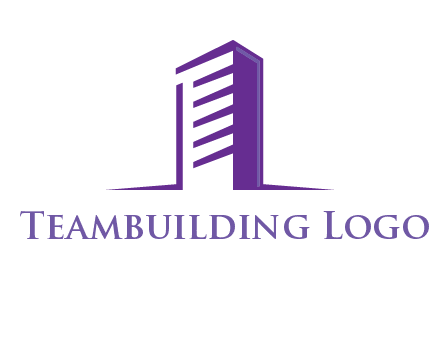 abstract building in perspective logo