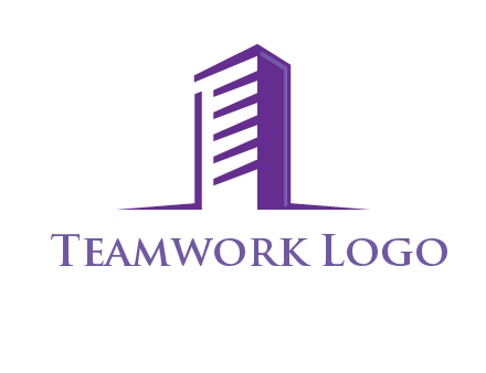 abstract building in perspective logo