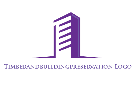 abstract building in perspective logo